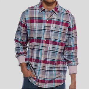 Tommy Bahama Long Sleeve LAZLO CHEERS CHECK Silk Blend Shirt Size XXL